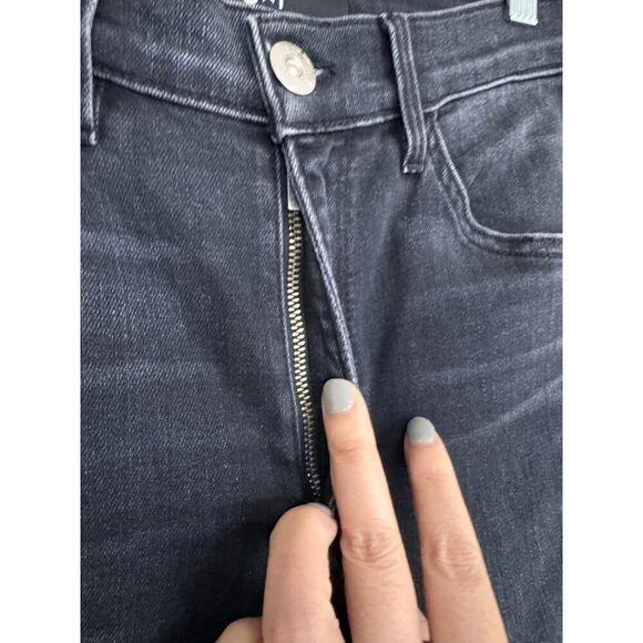 3 x 1 high waist dark wash skinny jeans black 25” - Picture 3 of 6